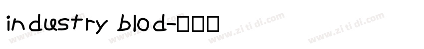 industry blod字体转换